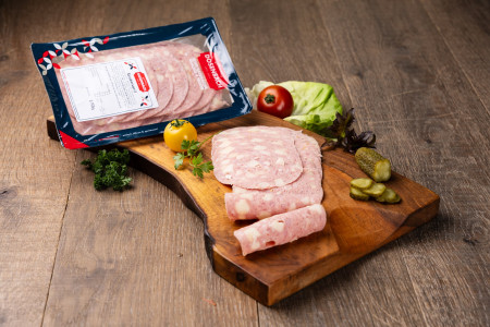 Käsebierwurst geschnitten