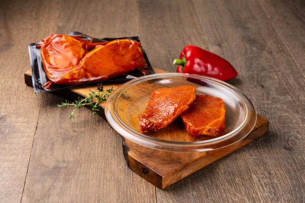 Schweinrückensteak in Paprikamarinade 1 Paar